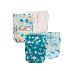 Foodie - 4 pocket diapers, 1 wetbag