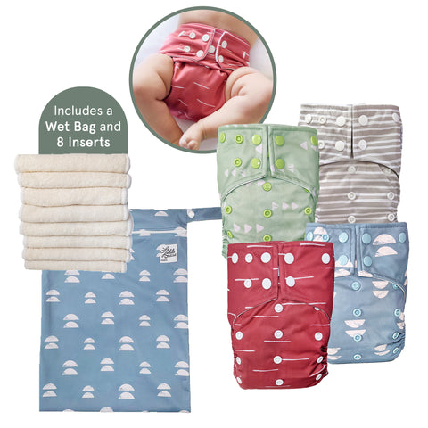 Balance - 4 pocket diapers, 1 wetbag